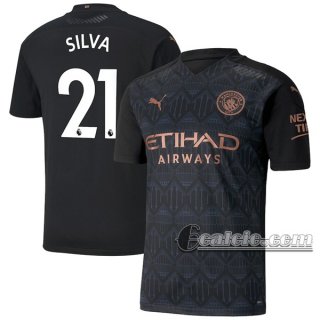 6Calcio: Seconda Maglia Manchester City Silva #21 Uomo 2020-2021