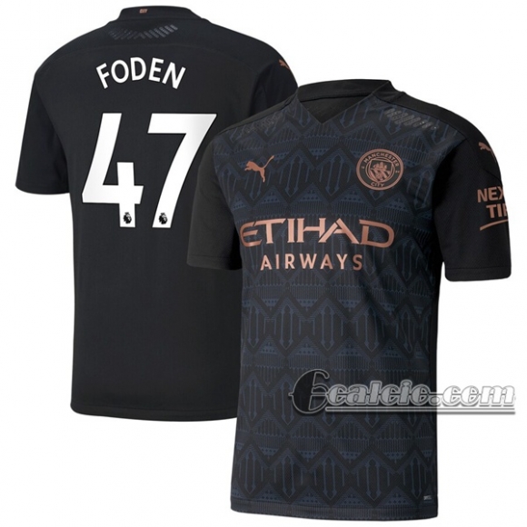 6Calcio: Seconda Maglia Manchester City Foden #47 Uomo 2020-2021