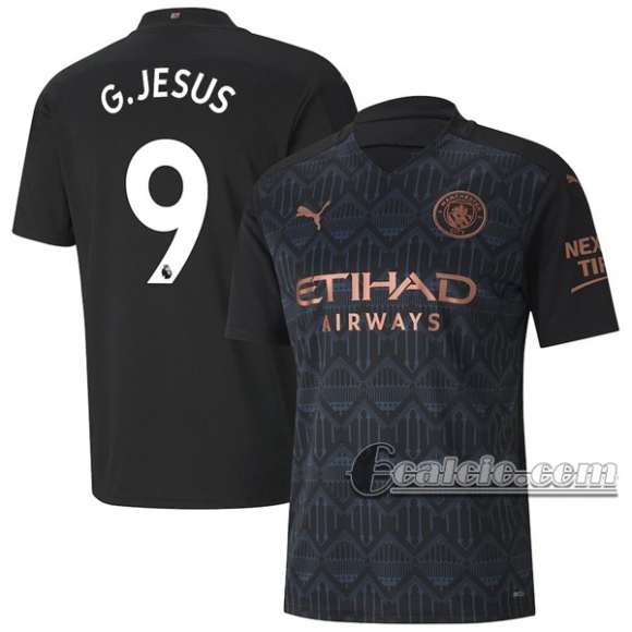 6Calcio: Seconda Maglia Manchester City G.Jesus #9 Uomo 2020-2021