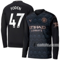 6Calcio: Seconda Maglia Manchester City Foden #47 Manica Lunga Uomo 2020-2021