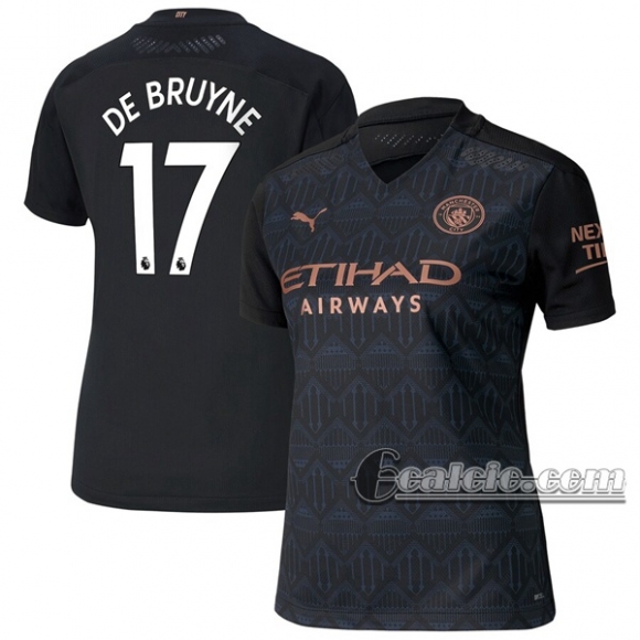 6Calcio: Seconda Maglia Calcio Manchester City Bruyne #17 Donna 2020-2021