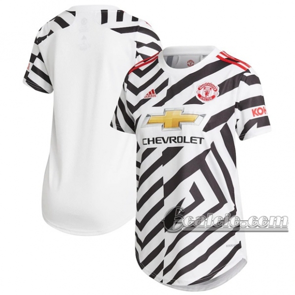 6Calcio: Terza Maglia Calcio Manchester United Donna 2020-2021