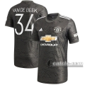 6Calcio: Seconda Maglia Manchester United Van De Beek #34 Uomo 2020-2021