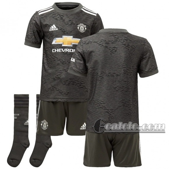 6Calcio: Seconda Maglia Calcio Manchester United Bambino 2020-2021