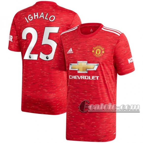 6Calcio: Prima Maglia Manchester United Odion Ighalo #25 Uomo 2020-2021