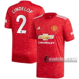 6Calcio: Prima Maglia Manchester United Victor Lindelöf #2 Uomo 2020-2021