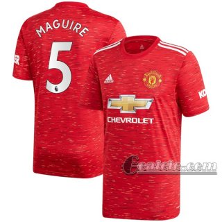 6Calcio: Prima Maglia Manchester United Harry Maguire #5 Uomo 2020-2021