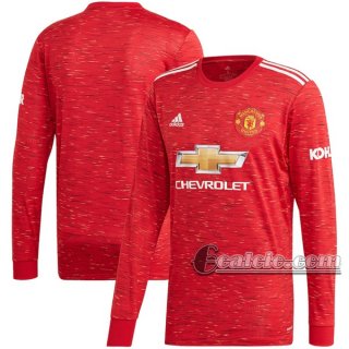 6Calcio: Prima Maglia Manchester United Manica Lunga Uomo 2020-2021