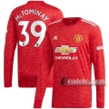 6Calcio: Prima Maglia Manchester United Scott Mctominay #39 Manica Lunga Uomo 2020-2021