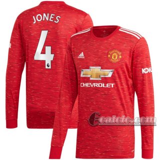 6Calcio: Prima Maglia Manchester United Phil Jones #4 Manica Lunga Uomo 2020-2021