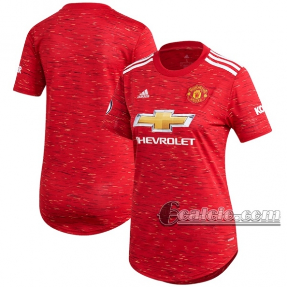 6Calcio: Prima Maglia Calcio Manchester United Donna 2020-2021