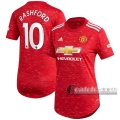 6Calcio: Prima Maglia Calcio Manchester United Marcus Rashford #10 Donna 2020-2021