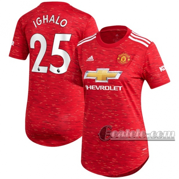 6Calcio: Prima Maglia Calcio Manchester United Odion Ighalo #25 Donna 2020-2021