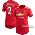 6Calcio: Prima Maglia Calcio Manchester United Victor Lindelöf #2 Donna 2020-2021