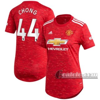 6Calcio: Prima Maglia Calcio Manchester United Tahith Chong #44 Donna 2020-2021