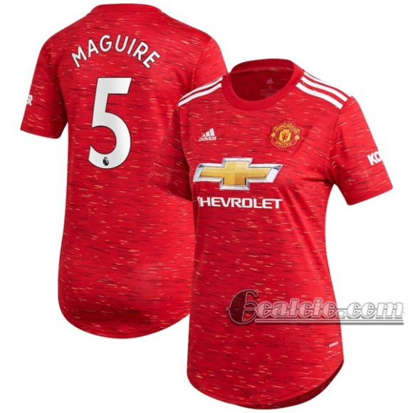 6Calcio: Prima Maglia Calcio Manchester United Harry Maguire #5 Donna 2020-2021