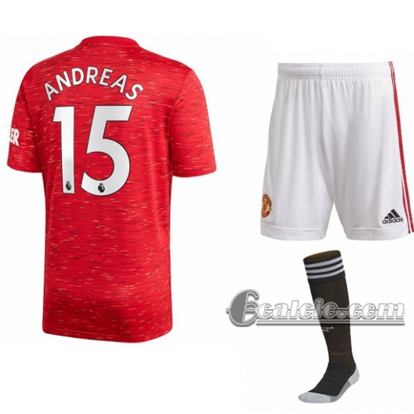 6Calcio: Prima Maglia Calcio Manchester United Andreas Pereira #15 Bambino 2020-2021