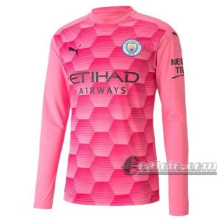 6Calcio: Maglia Portiere Manchester City Manica Lunga Uomo Rosa 2020-2021