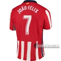 6Calcio: Prima Maglia Calcio Atletico Madrid João Félix #7 Donna 2020-2021