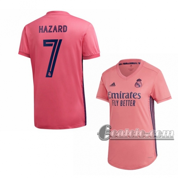 6Calcio: Seconda Maglia Calcio Real Madrid Eden Hazard #7 Donna 2020-2021