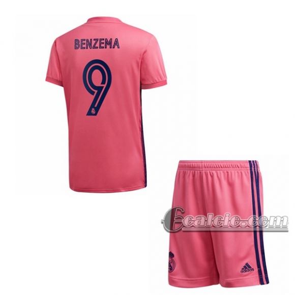 6Calcio: Seconda Maglia Calcio Real Madrid Karim Benzema #9 Bambino 2020-2021