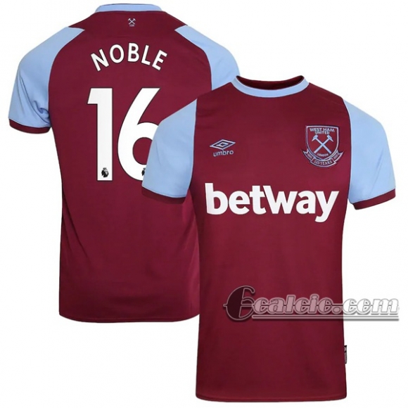 6Calcio: Prima Maglia West Ham United Noble #16 Uomo 2020-2021