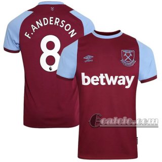 6Calcio: Prima Maglia West Ham United F.Anderson #8 Uomo 2020-2021