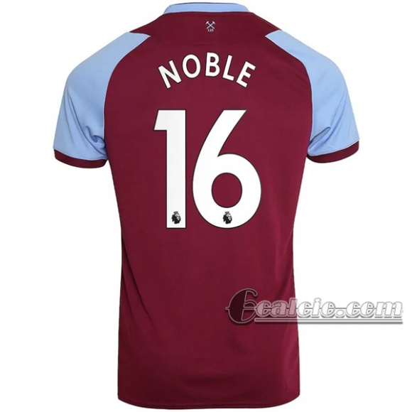 6Calcio: Prima Maglia Calcio West Ham United Noble #16 Bambino 2020-2021