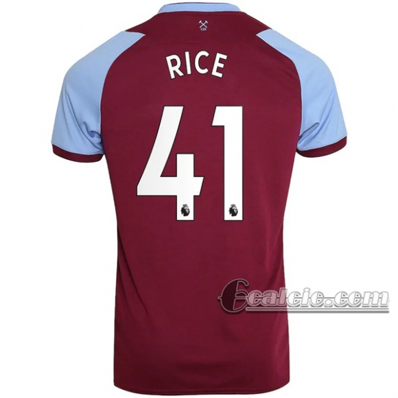 6Calcio: Prima Maglia Calcio West Ham United Rice #41 Bambino 2020-2021