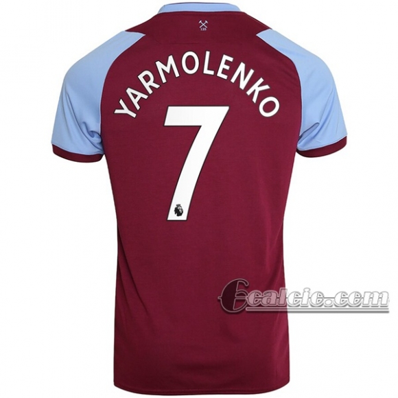 6Calcio: Prima Maglia Calcio West Ham United Yarmolenko #7 Bambino 2020-2021