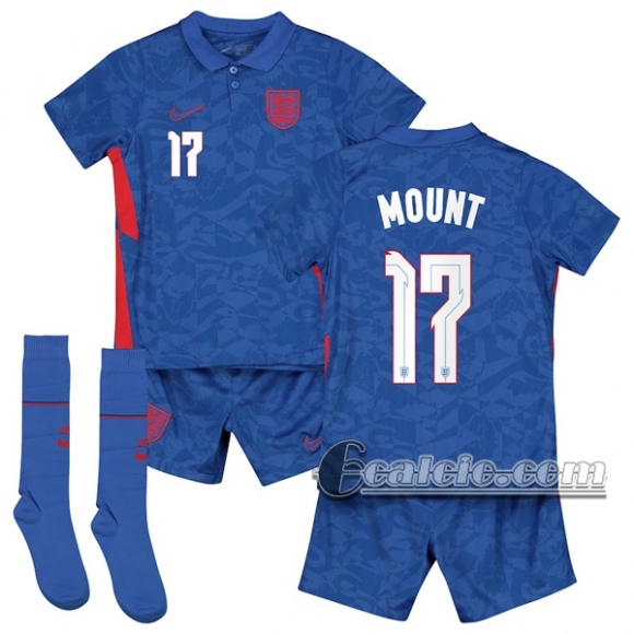 6Calcio: Inghilterra Mount #17 Seconda Maglia Nazionale Bambino UEFA Euro 2020