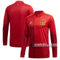 6Calcio: Spagna Prima Maglia Nazionale Manica Lunga Uomo UEFA Euro 2020