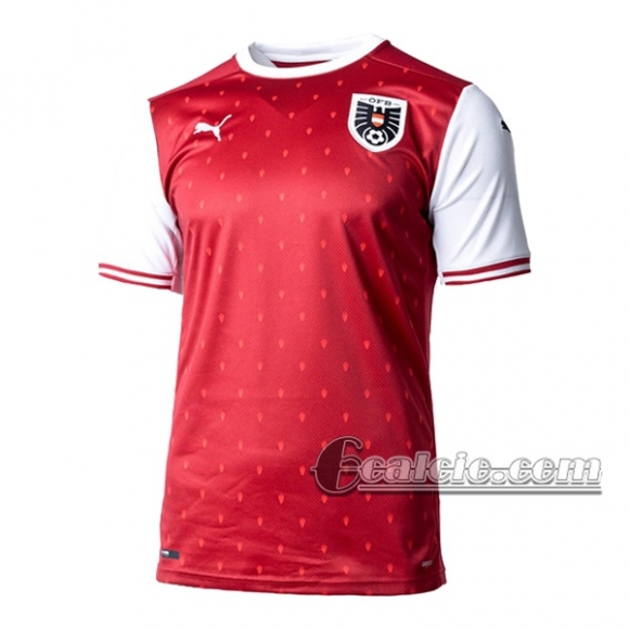 6Calcio: Austria Prima Maglia Nazionale Uomo UEFA Euro 2020