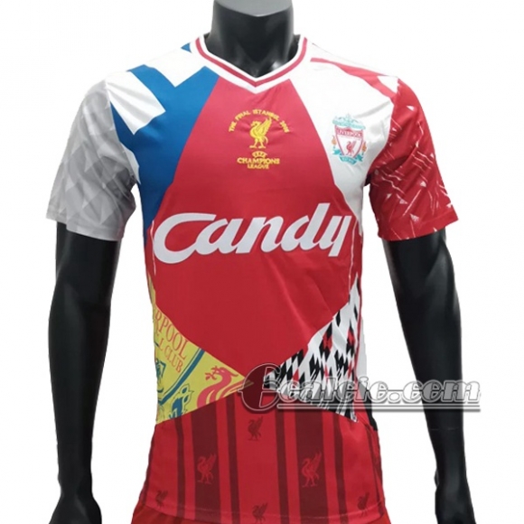 6Calcio: Fc Liverpool Retro Maglia The Final Istanbul 2005 Commemorate