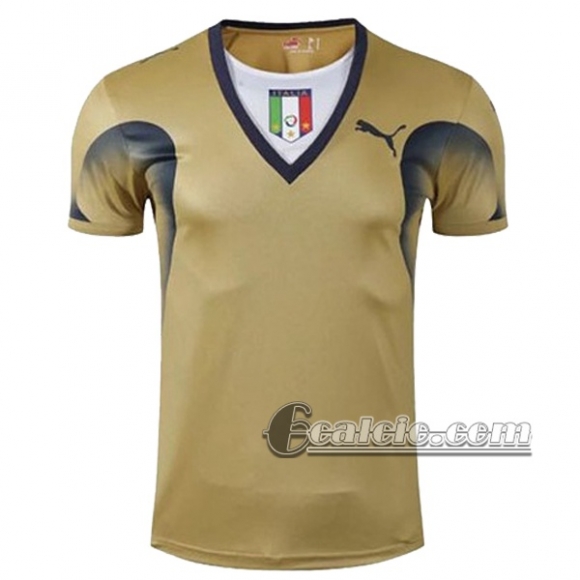 6Calcio: Italia Retro Maglia Portiere Gialla Coupe Du Monde 2006