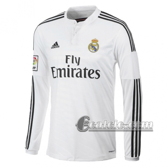 6Calcio: Real Madrid Retro Prima Maglia Manica Lunga 2014-2015