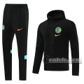 6Calcio: Sportswear Giacca Nuova Del Inter Milan Cappuccio Hoodie Full-Zip Nera Jk37 2021 2022