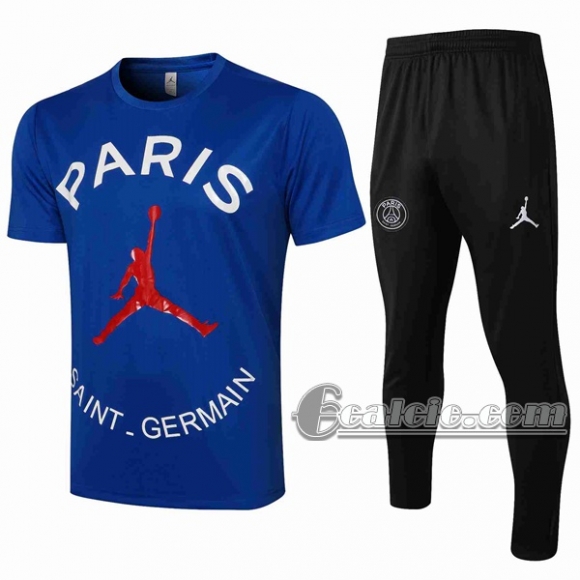 6Calcio: Maglietta Polo Nuova Del Paris Saint Germain Psg Air Jordan Azzurra Pl31 2021 2022