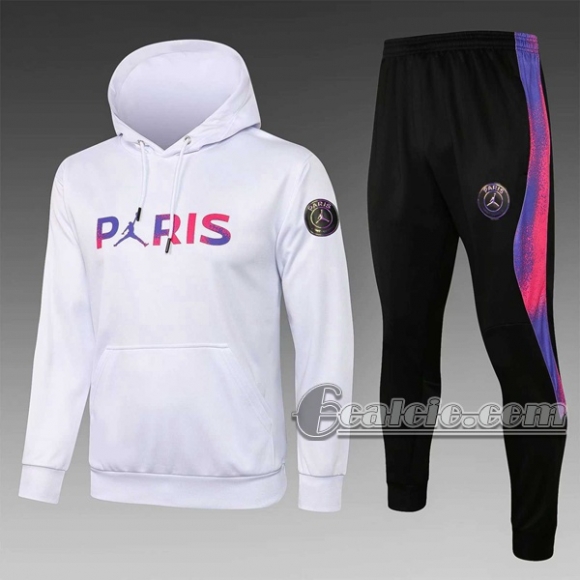 6Calcio: Felpa Tuta Nuove Del Paris Saint Germain Psg Air Jordan Bianca Sw06 2021 2022