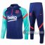 6Calcio: Tuta Nuove Del Barcellona Zip Azzurra Tg08 2021 2022