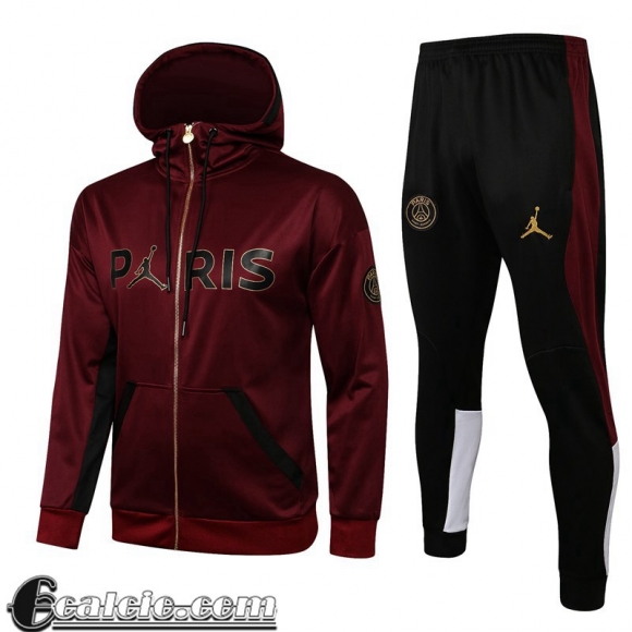 Full-Zip Giacca Cappuccio Bambini PSG Paris Claret TK35 2021 2022