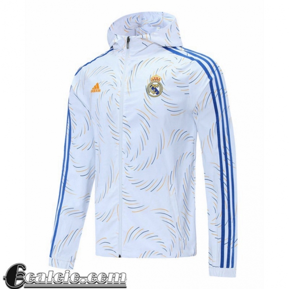 Giacca A Vento Cappuccio Bambini Real Madrid bianca WK13 2021 2022