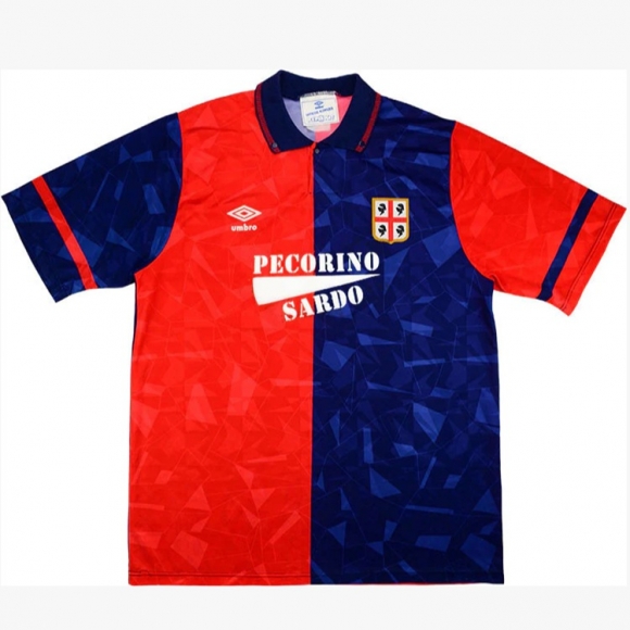 Retro Maglia Calcio Cagliari Calcio Prima Uomo 1991 1992