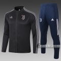 6Calcio: Giacca Tuta Juventus Collare Rotondo Full-Zip Nera A358 2020 2021