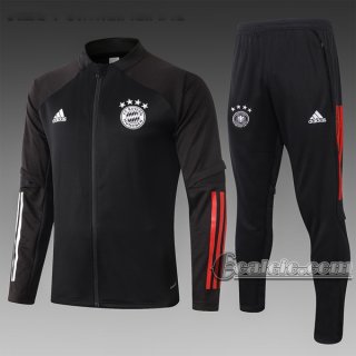 6Calcio: Giacca Tuta Bayern Munchen Full-Zip Nera A362 2020 2021