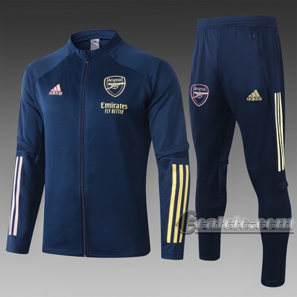 6Calcio: Giacca Tuta Arsenal Fc Full-Zip Azzurra Scuro A365 2020 2021