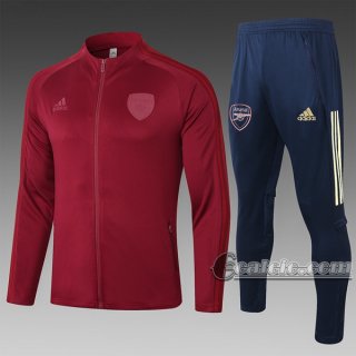 6Calcio: Giacca Tuta Arsenal Fc Full-Zip Cremisi A369 2020 2021