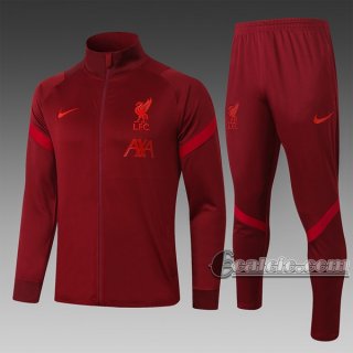 6Calcio: Giacca Tuta Fc Liverpool Full-Zip Rossa A374 2020 2021