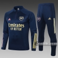 6Calcio: Felpa Tuta Arsenal Fc Half-Zip Azzurra Scuro B411 2020 2021