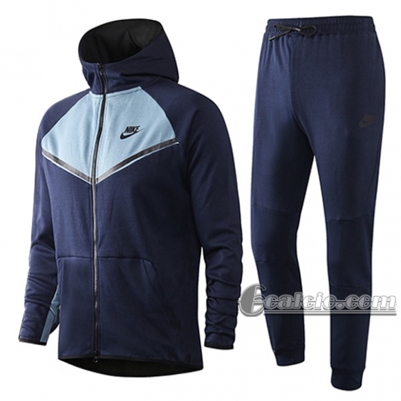 6Calcio: Giacca Tuta Nike Cappuccio Hoodie Full-Zip Marino-3 2020 2021